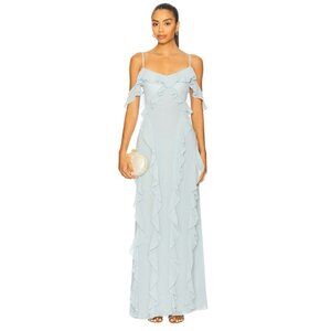 House of Harlow 1960 x REVOLVE Mandy Gown in Misty Blue Medium New Womens Maxi D